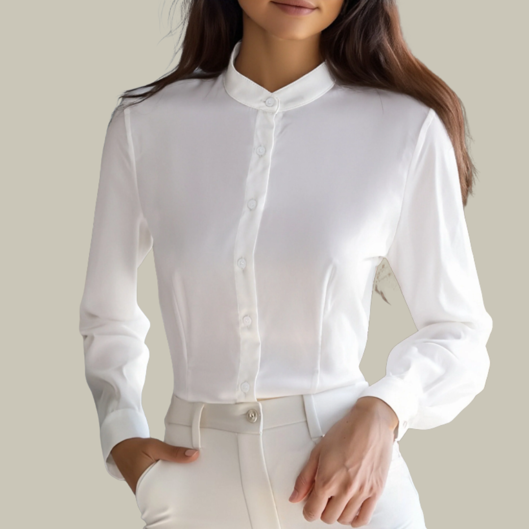 Bonnie | Women's Silk Mandarin Blouse