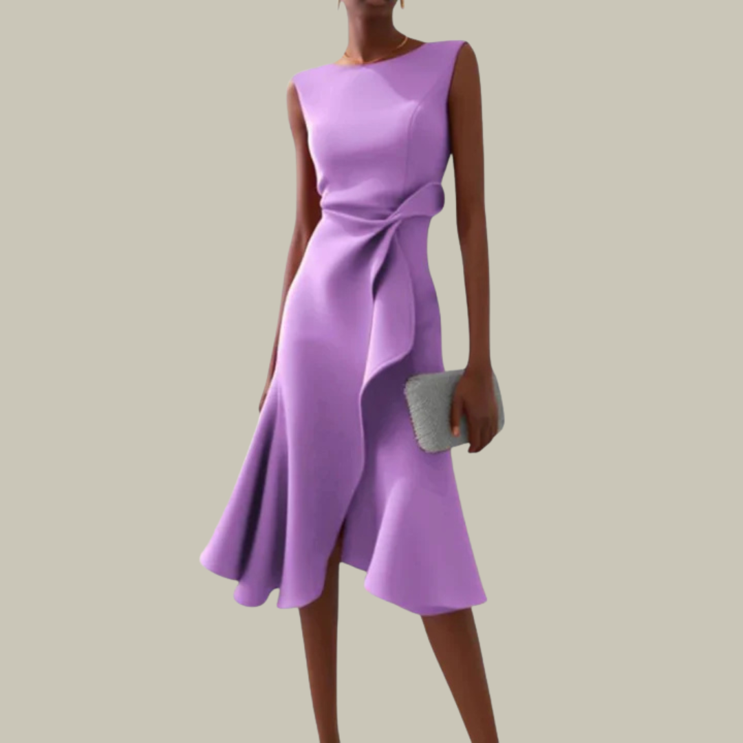 Zoe | Linen Elegant Midi Dress