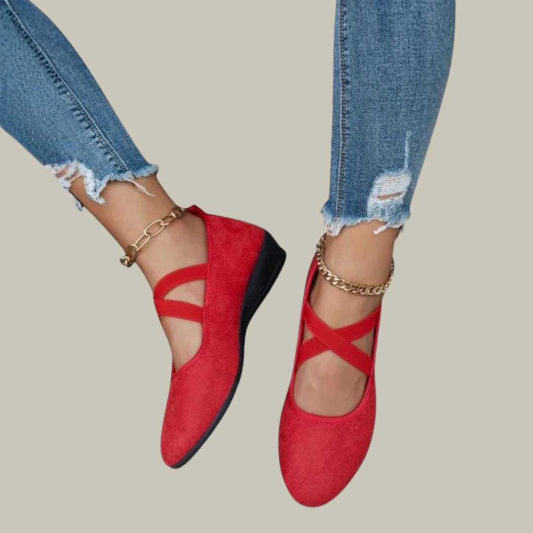 Women's Cross Strap Loafer Flats
