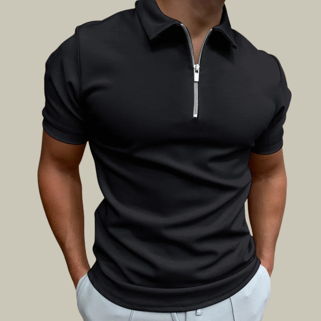 Men's Smart Zip Stretch Polo Short Sleeve