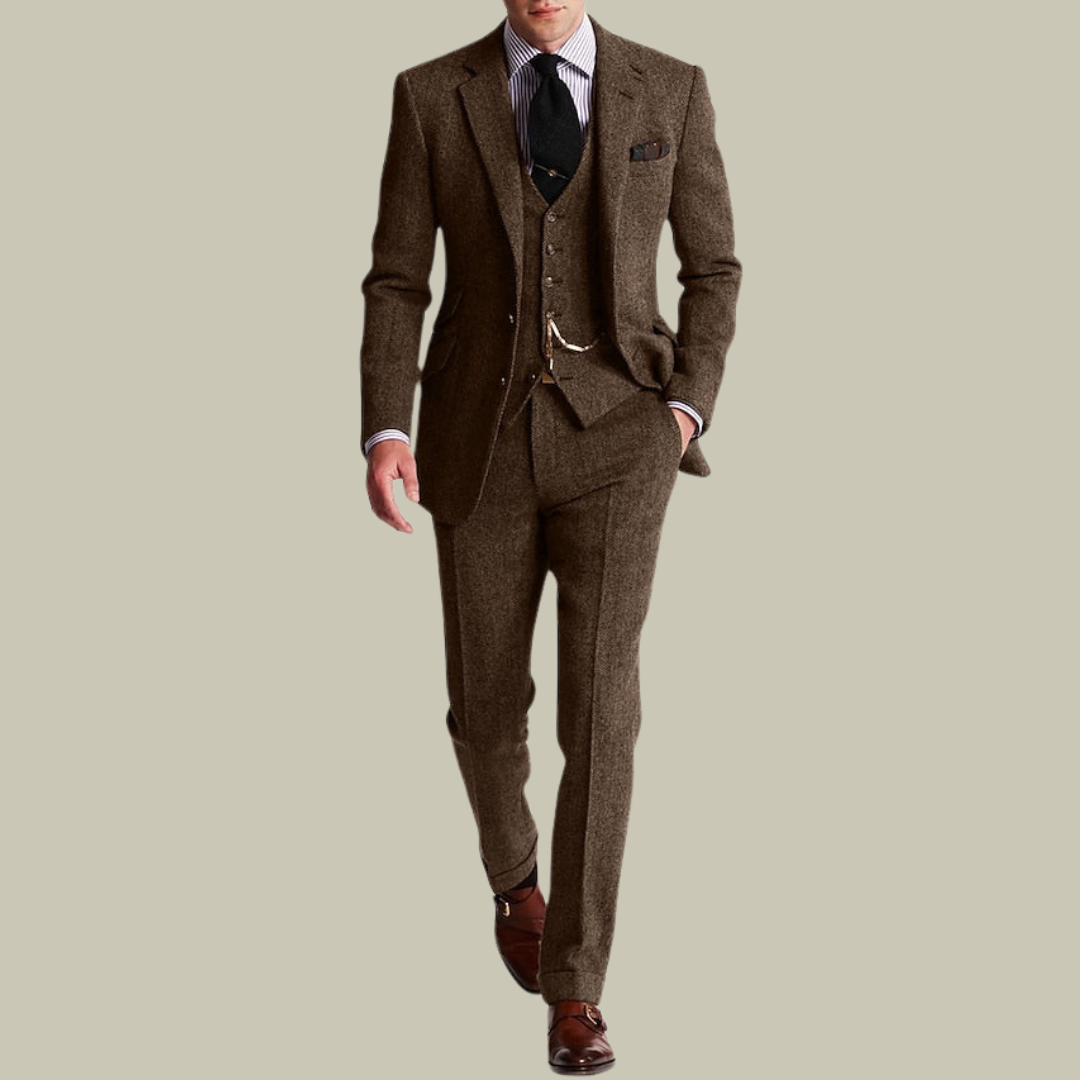 Mens Timeless Tweed 3-piece Suit