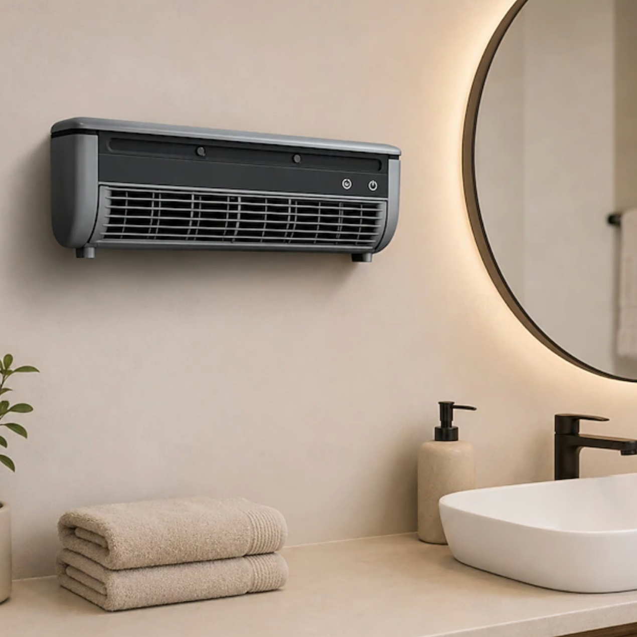 3-in-1 Wall-Mounted Air Conditioner/Cooler – Mist Fan, Compact & Ultra-Quiet 3