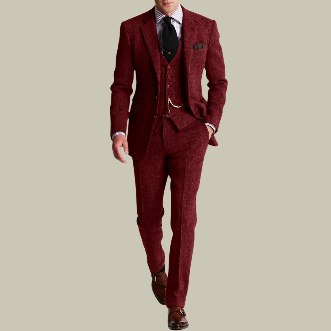 Mens Timeless Tweed 3-piece Suit