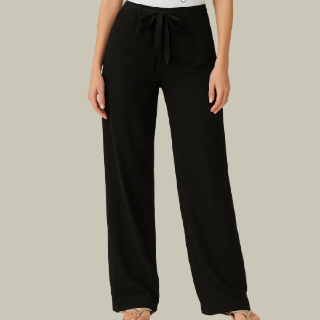 Women's Linen High Waisted Elegant Trousers