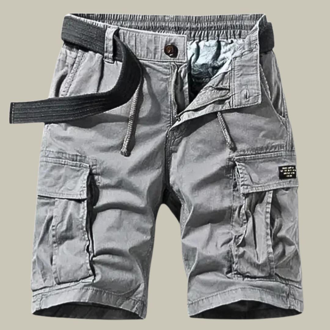 Callum | Men's Cargo Shorts Multi Pocket Belted Relaxed Fit