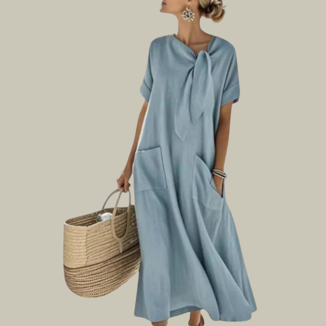 Women's Breathable Linen Maxi Dress