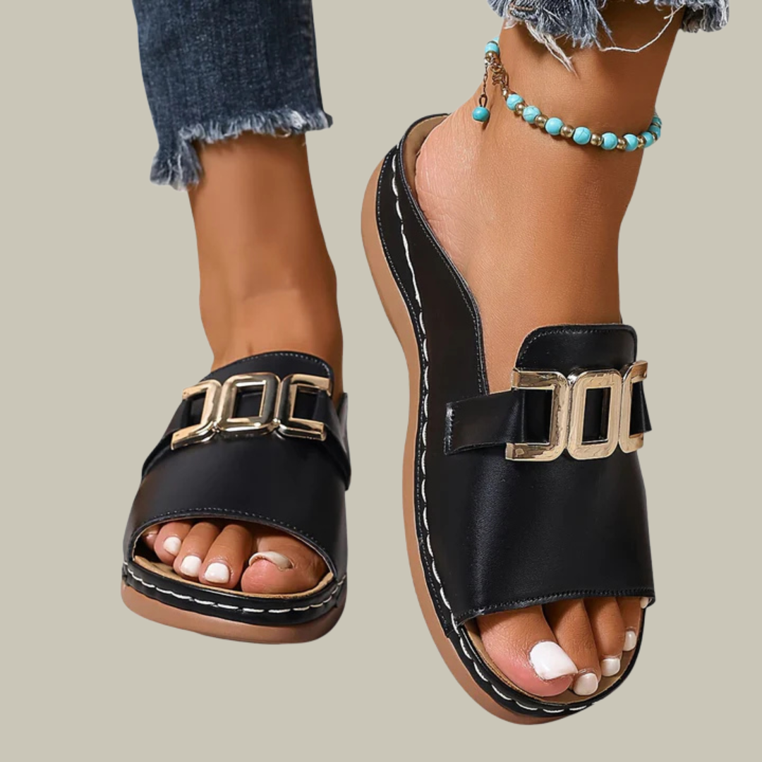 Women's Lightweight Buckle Slide Sandals