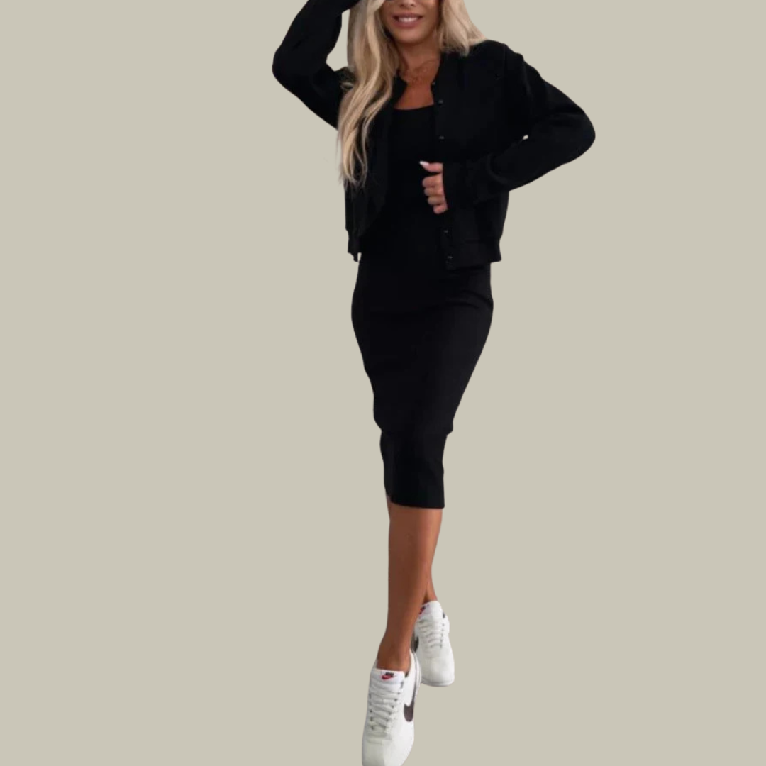 Odette | Women's Knit Blazer & Midi Dress Co-Ord Set