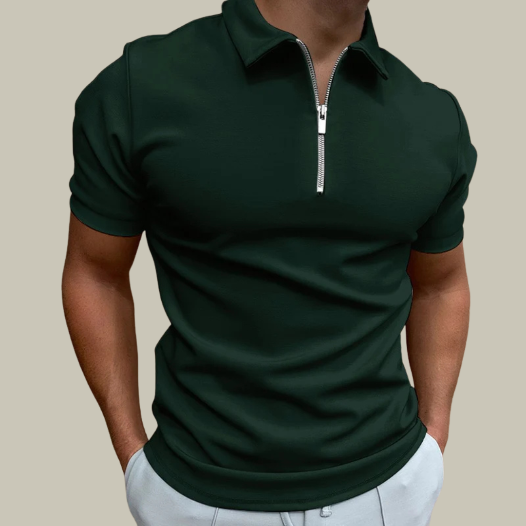 Men's Smart Zip Stretch Polo Short Sleeve