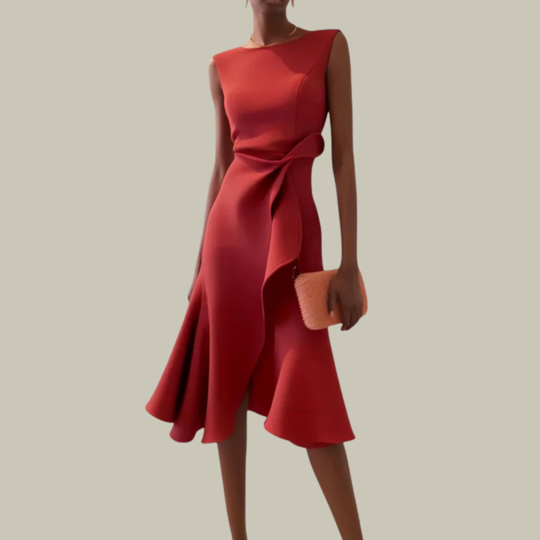 Zoe | Linen Elegant Midi Dress