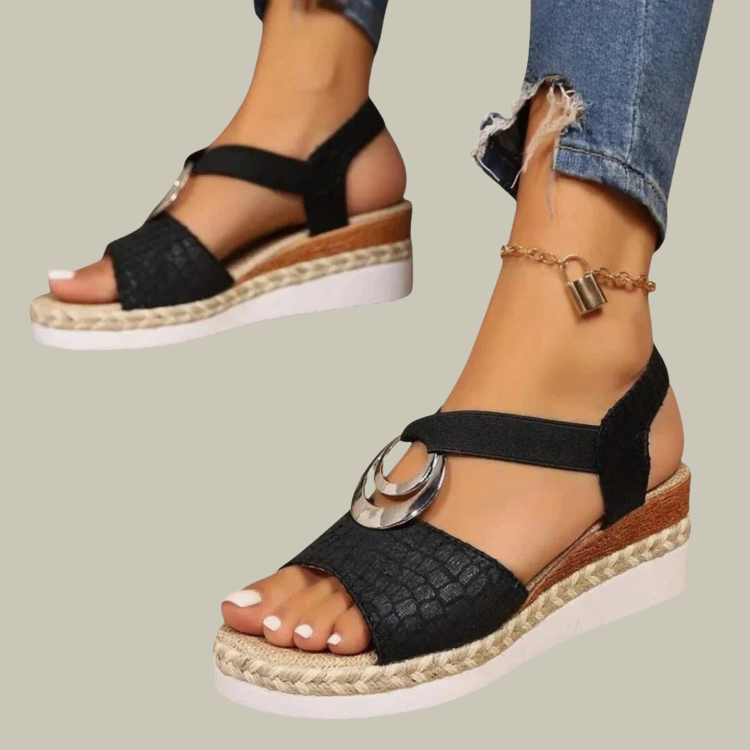 Women's Stretch Platform Espadrille Sandals