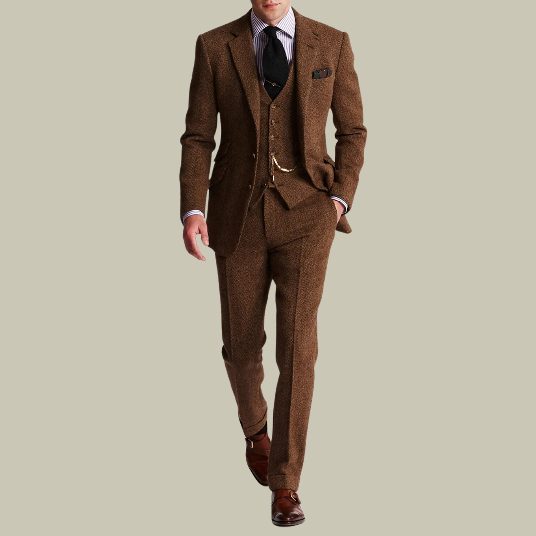 Mens Timeless Tweed 3-piece Suit