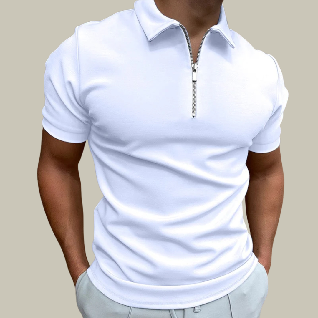 Men's Smart Zip Stretch Polo Short Sleeve