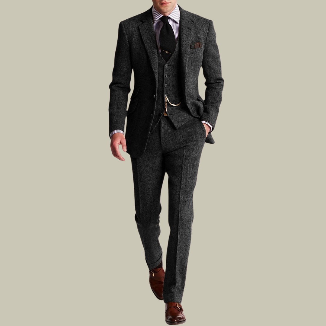 Mens Timeless Tweed 3-piece Suit