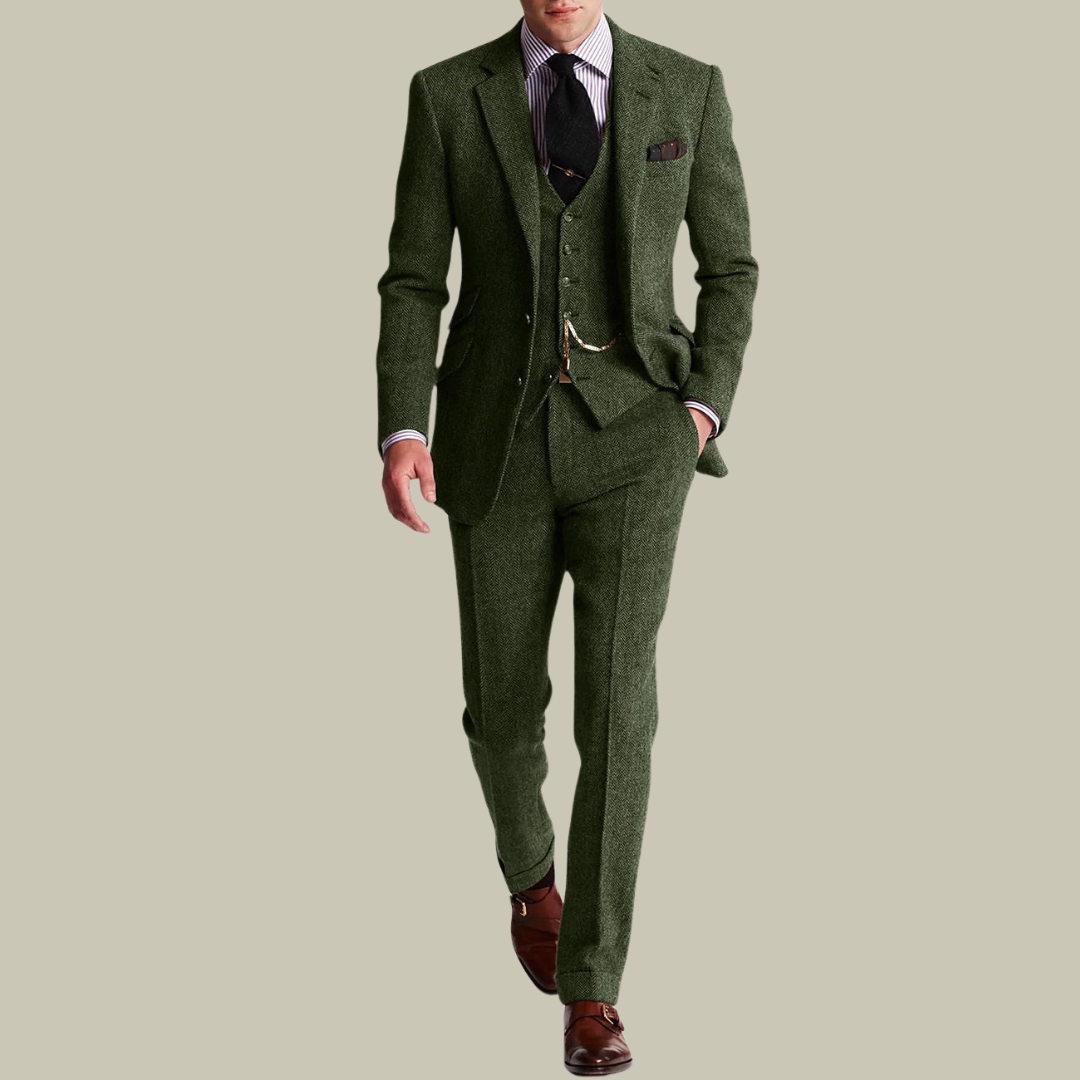 Mens Timeless Tweed 3-piece Suit
