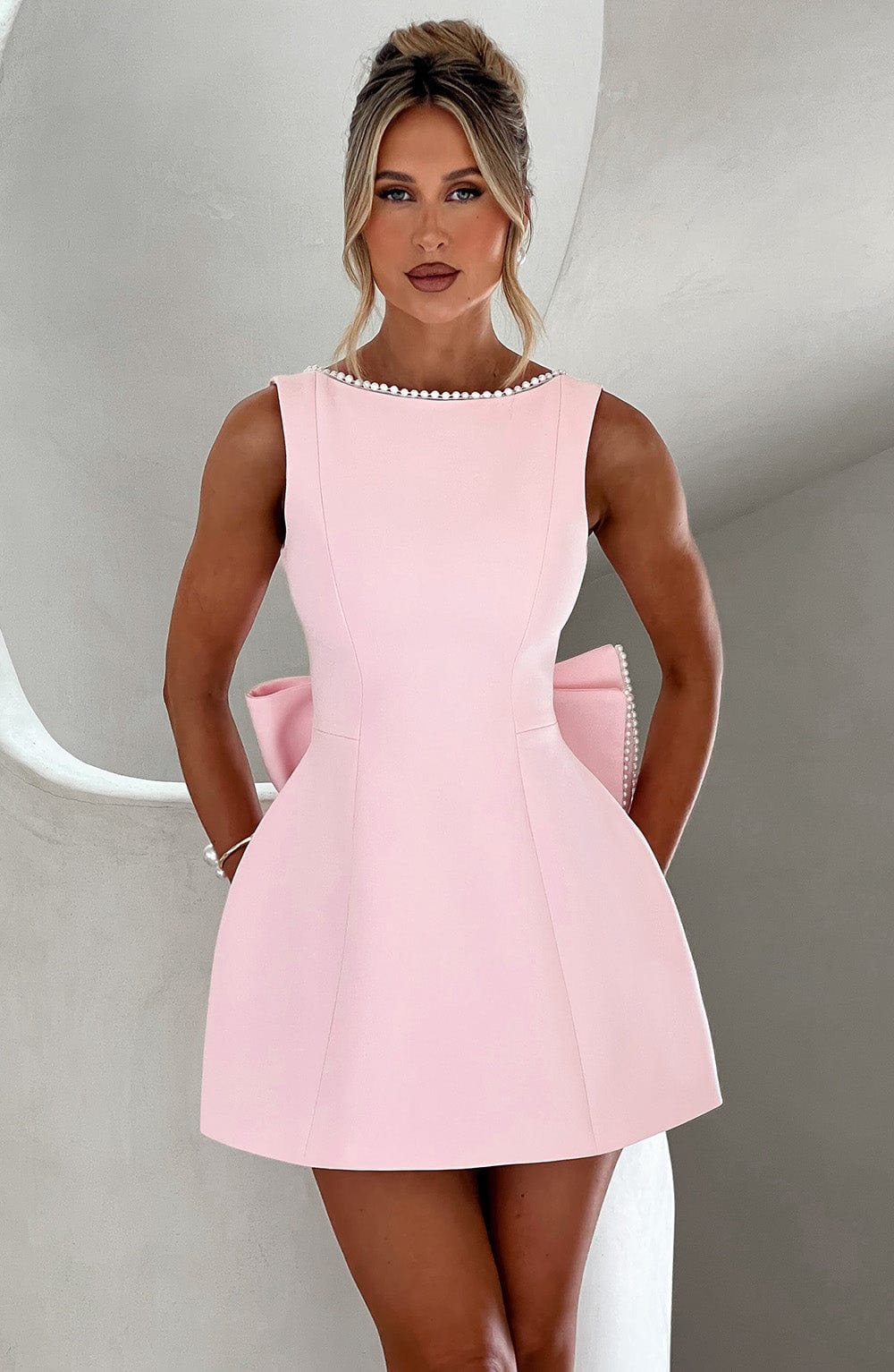 Catherine | Women's Wedding Guest Structured Mini Dress 0