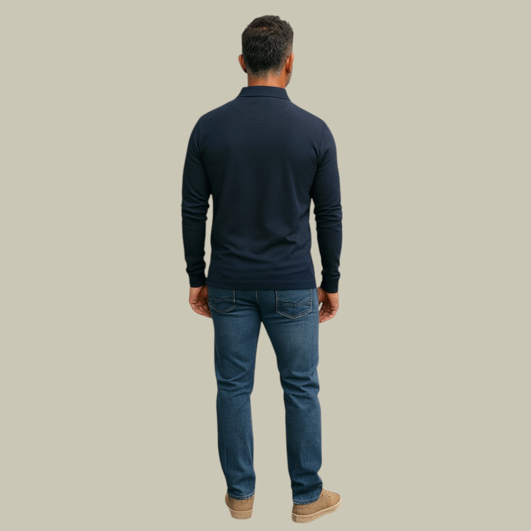 Mens Classic Autumn Long Sleeve Polo