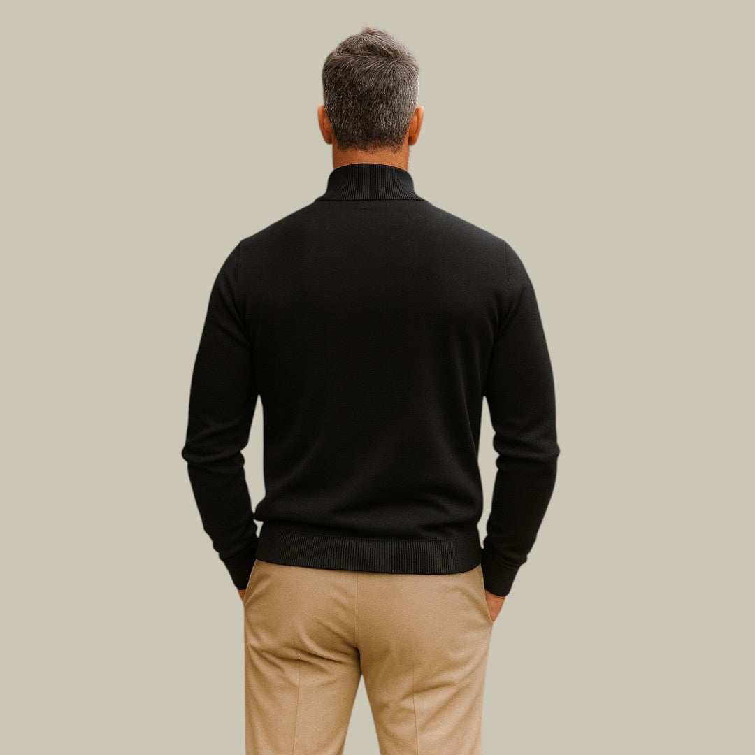 Mens Casual Half-Zip Sweater
