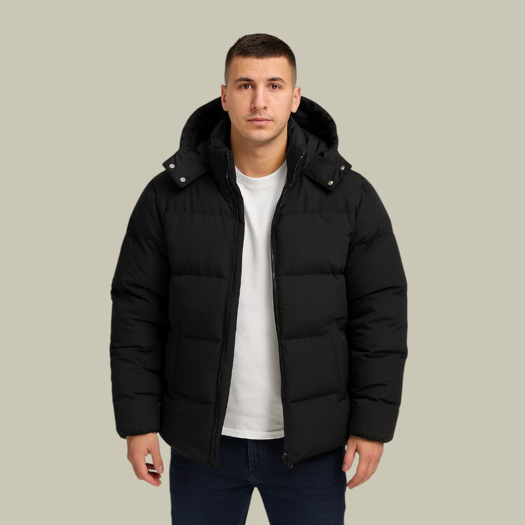 Mens Puffer Jacket Hooded Padded