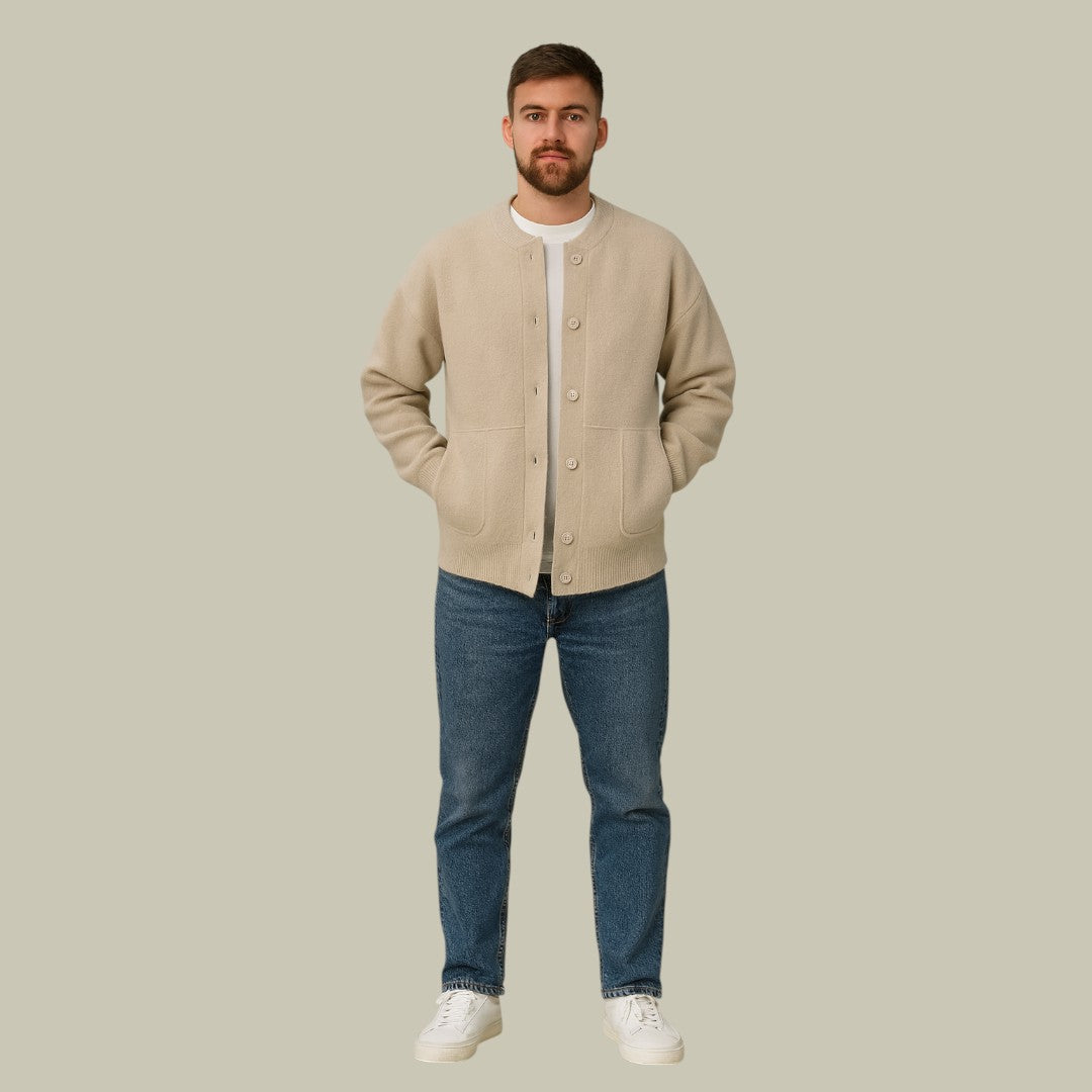 Mens Knitted Cardigan Autumn