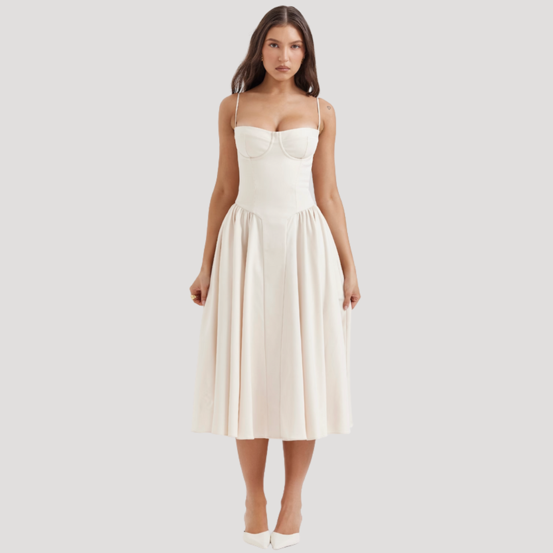 Corset Bodice Midi Dress for Holidays 7