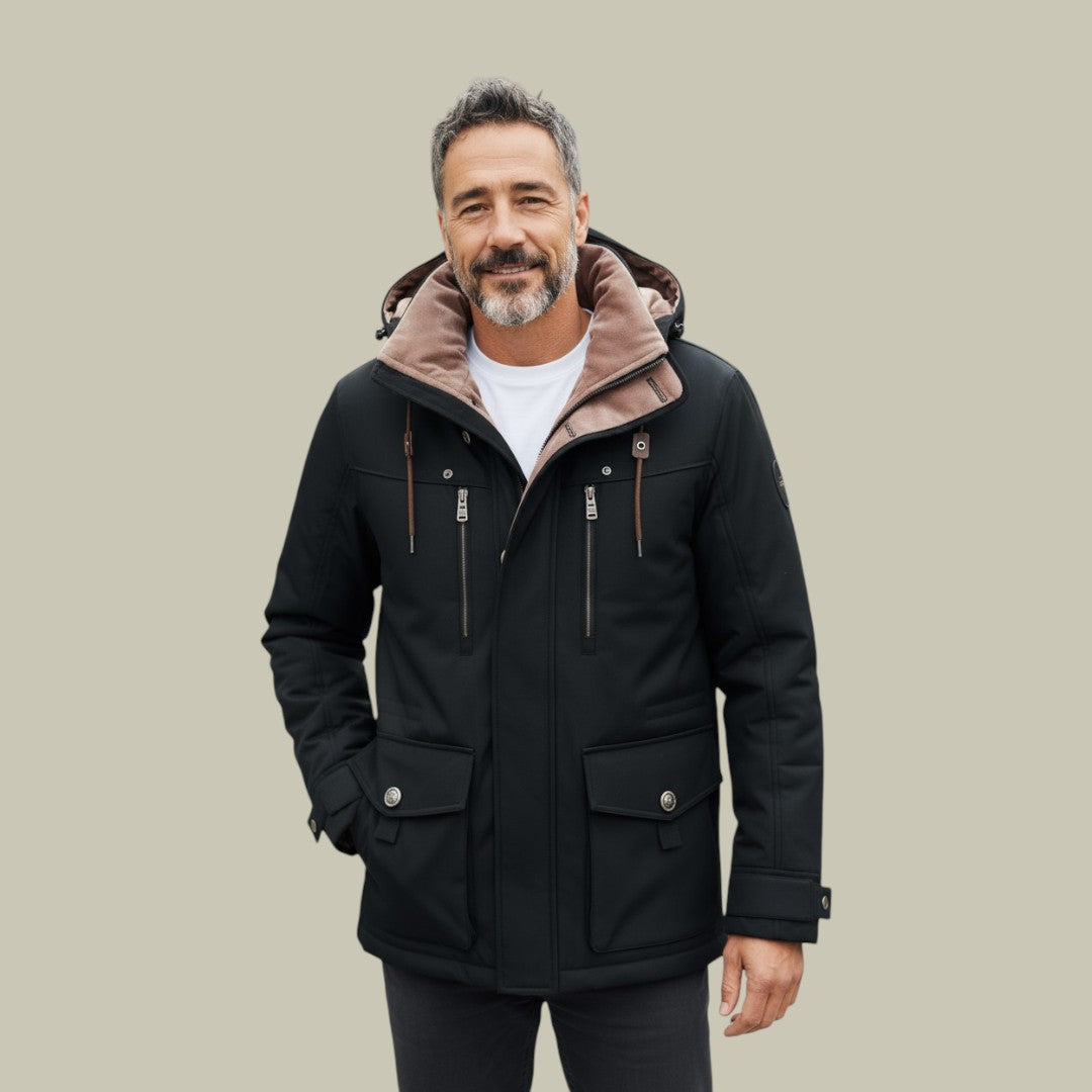 Mens Warm Winter Jacket Hooded