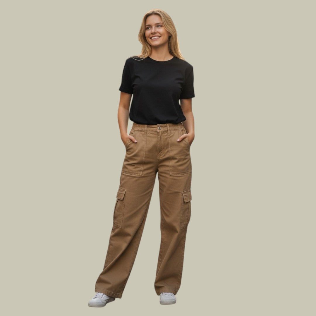 Womens Cargo Pants Wide Leg