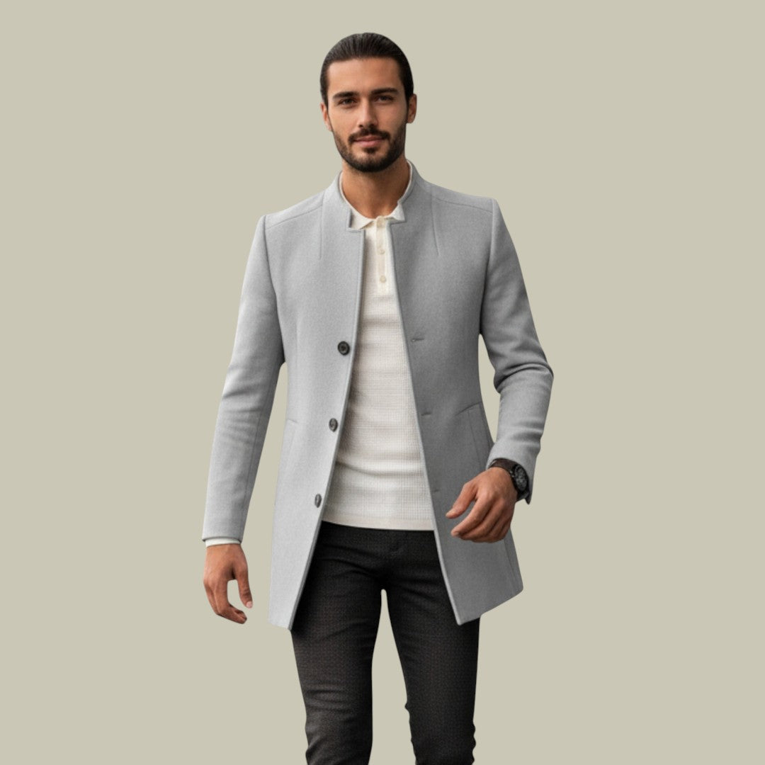 Mens Tailored Solid Coat