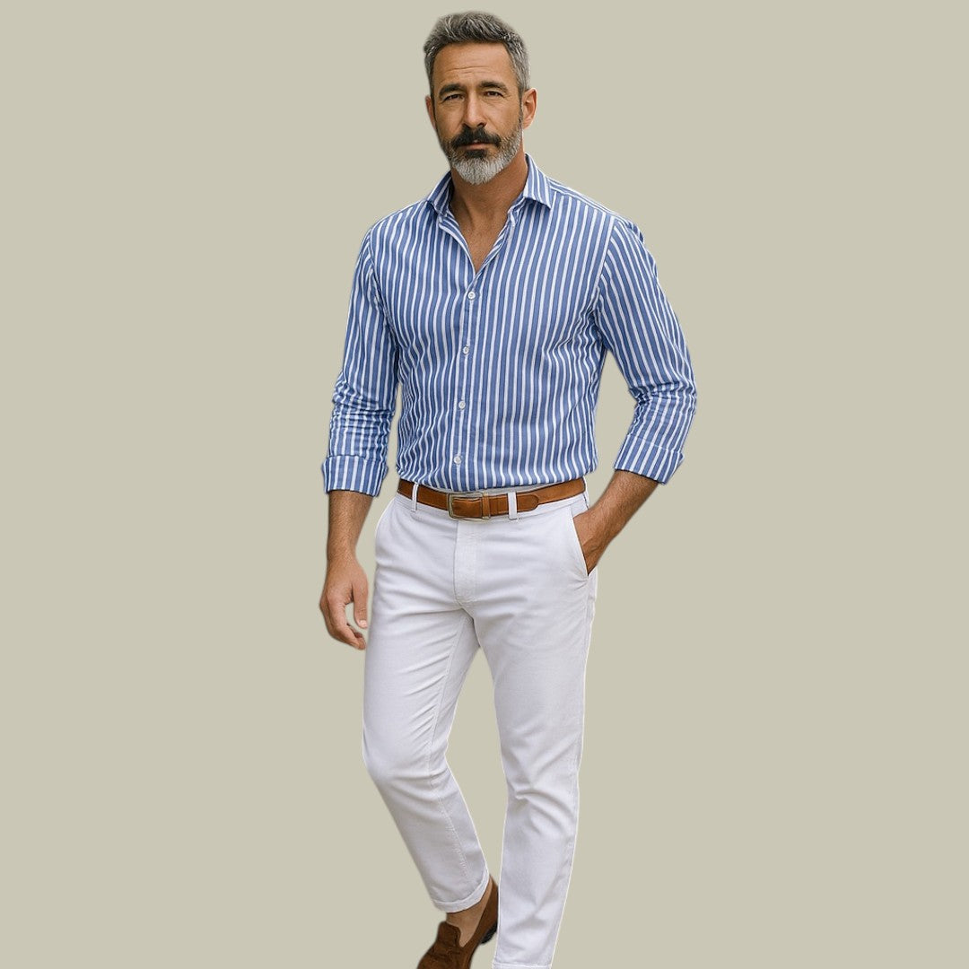 Mens Classy Stripe Longsleeve Shirt