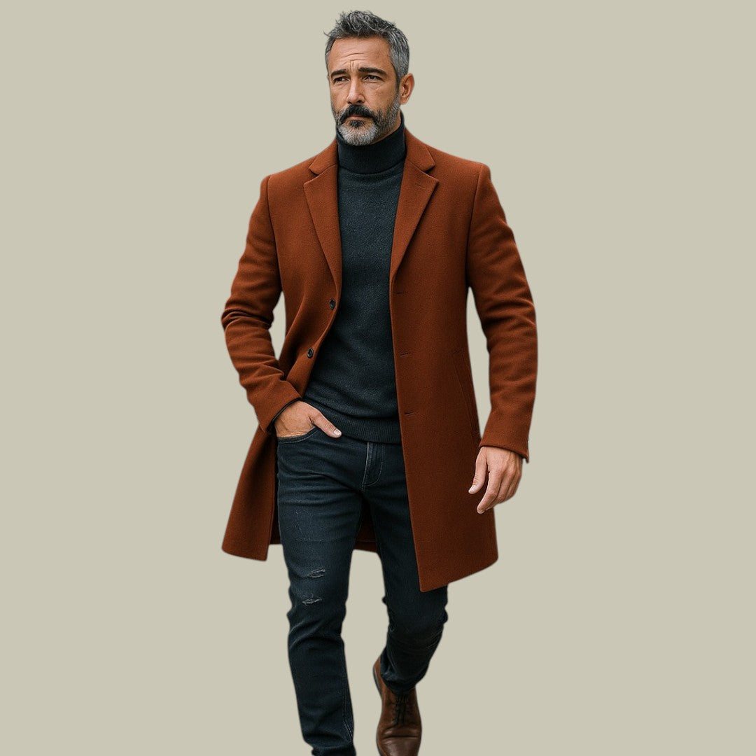 Mens Old Money Long Coat