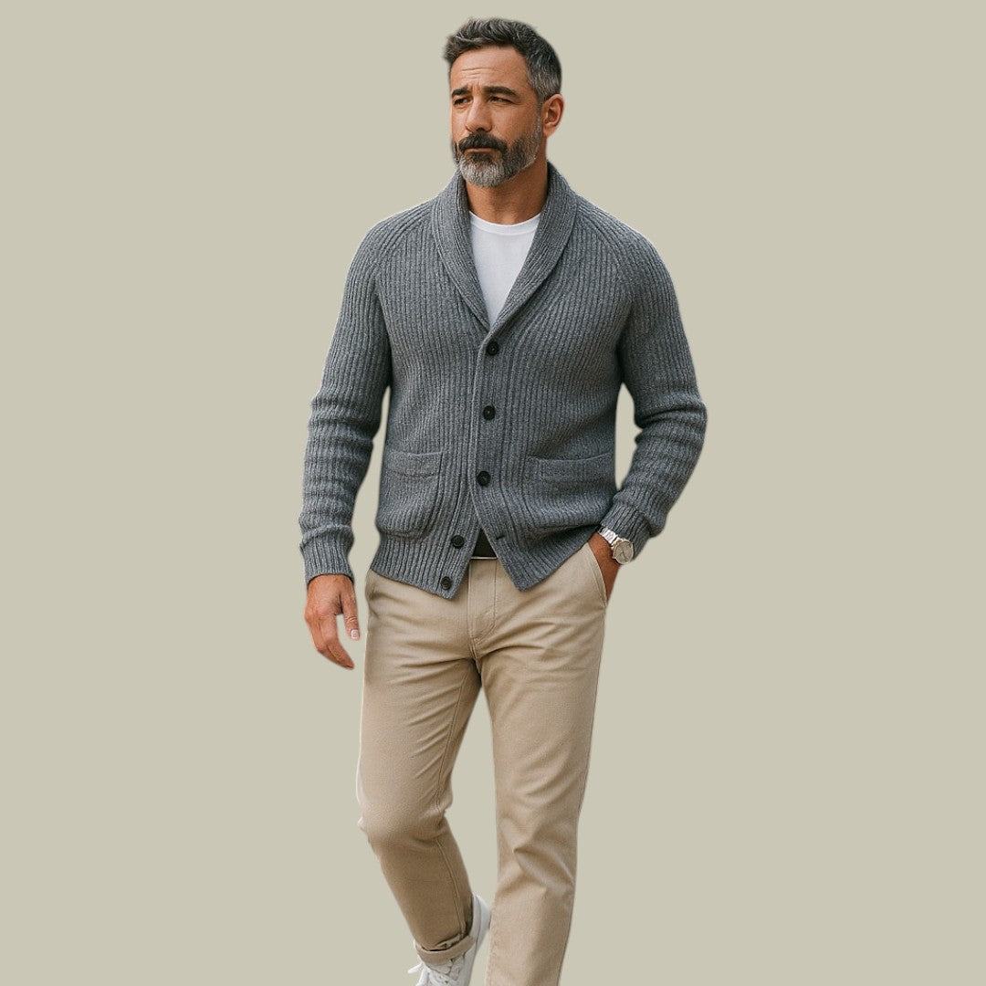 Mens Cashmere Comfort Blend Cardigan