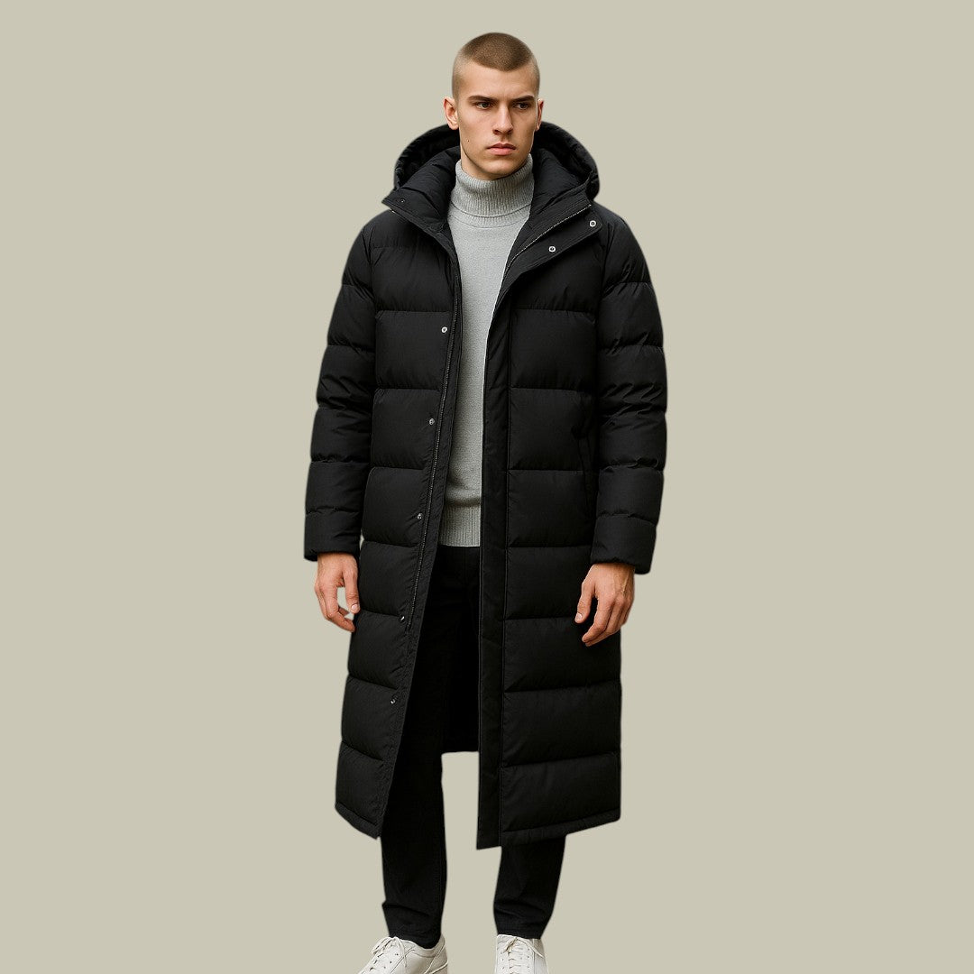 Mens Long Warm Puffer Jacket