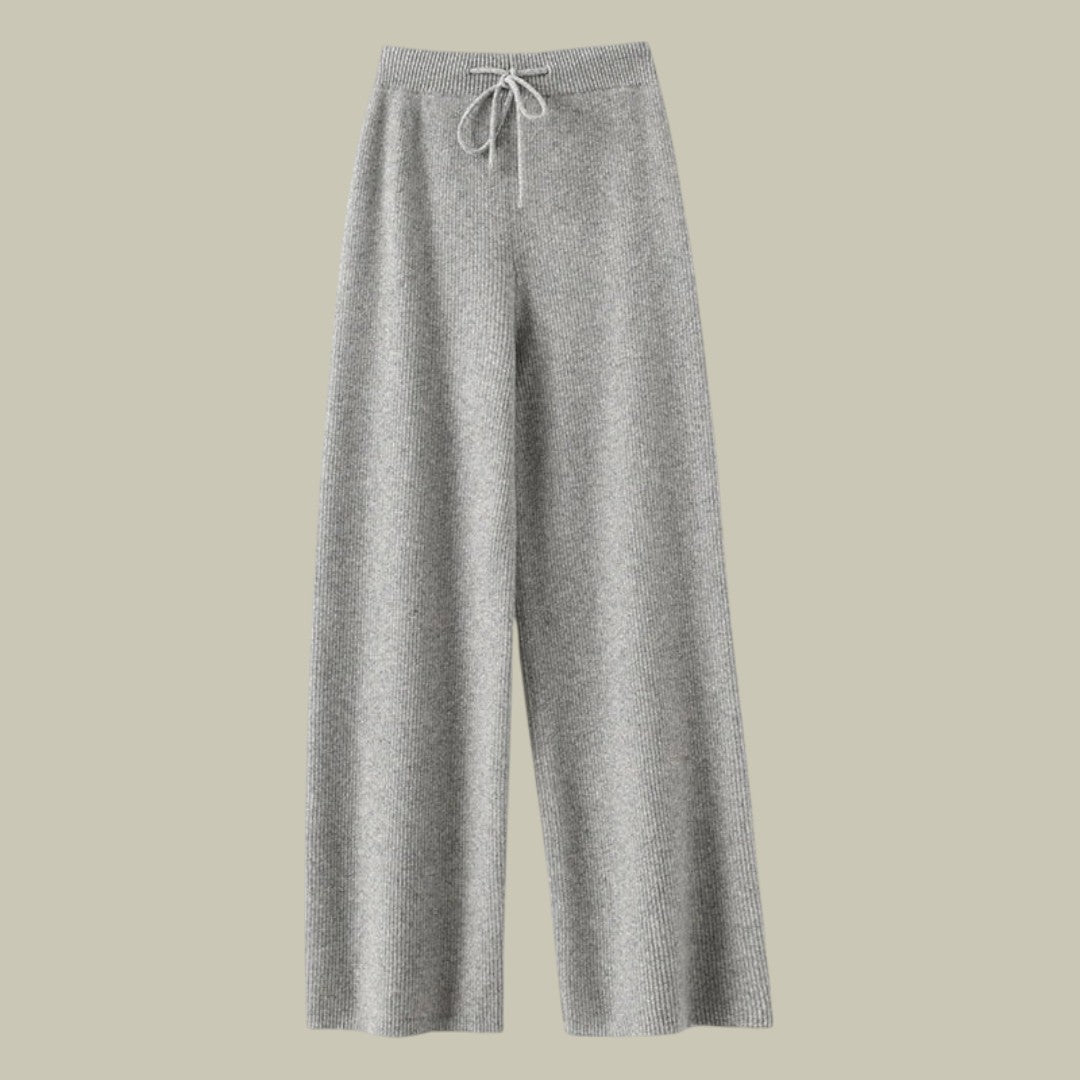 Womens Cashmere Wide-Leg Pants