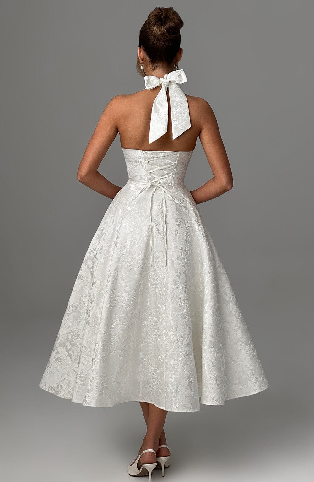 Kimberly | Women’s Wedding Gues Dress Halter Midi Dress 5
