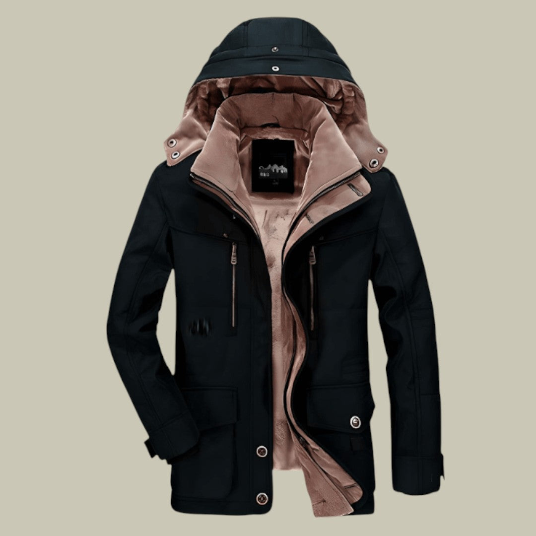 Mens Warm Winter Jacket Hooded