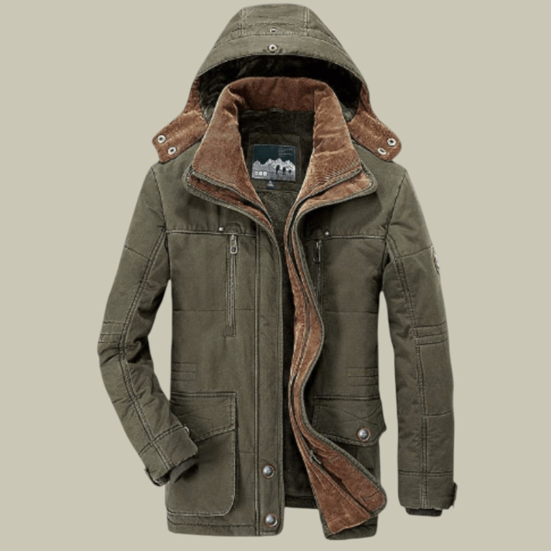 Mens Warm Winter Jacket Hooded