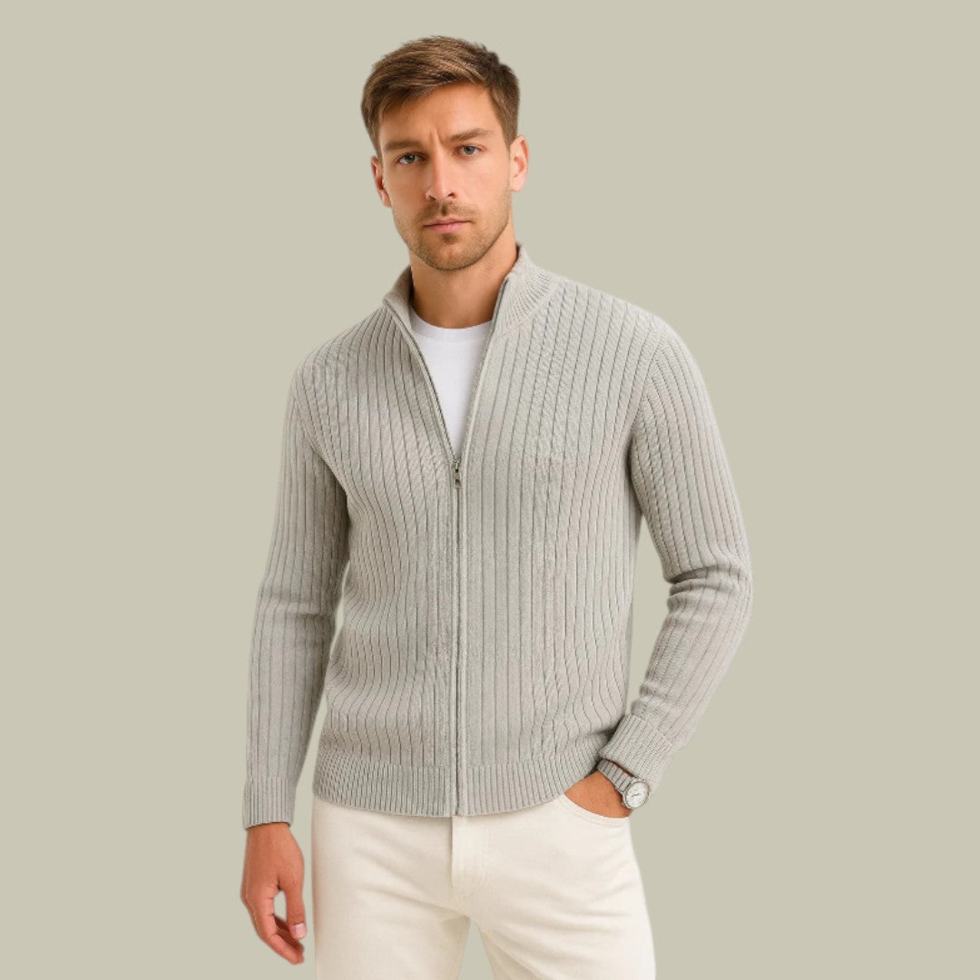 Mens Ribbed Cardigan