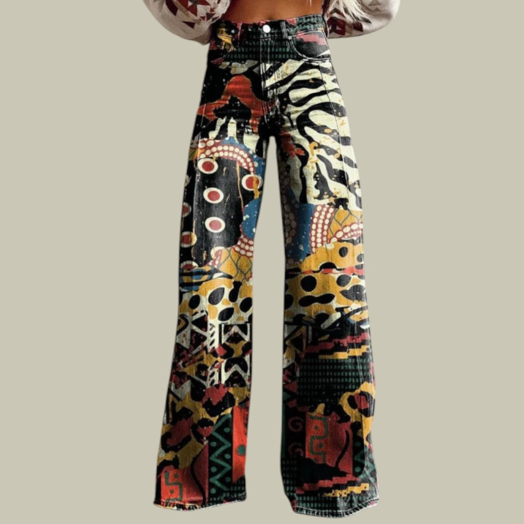 Womens Pants Jeans With Flowers