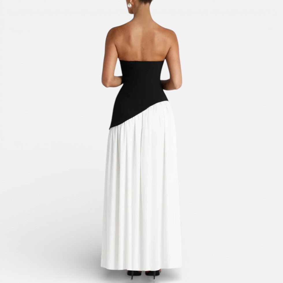 Strapless Maxi Dress with Side Slit 7