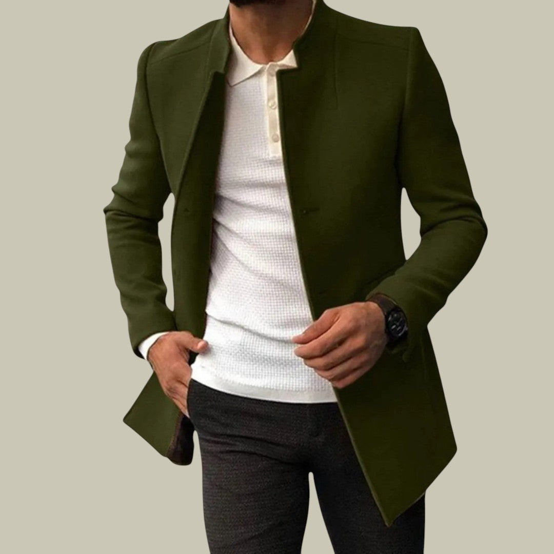 Mens Tailored Solid Coat