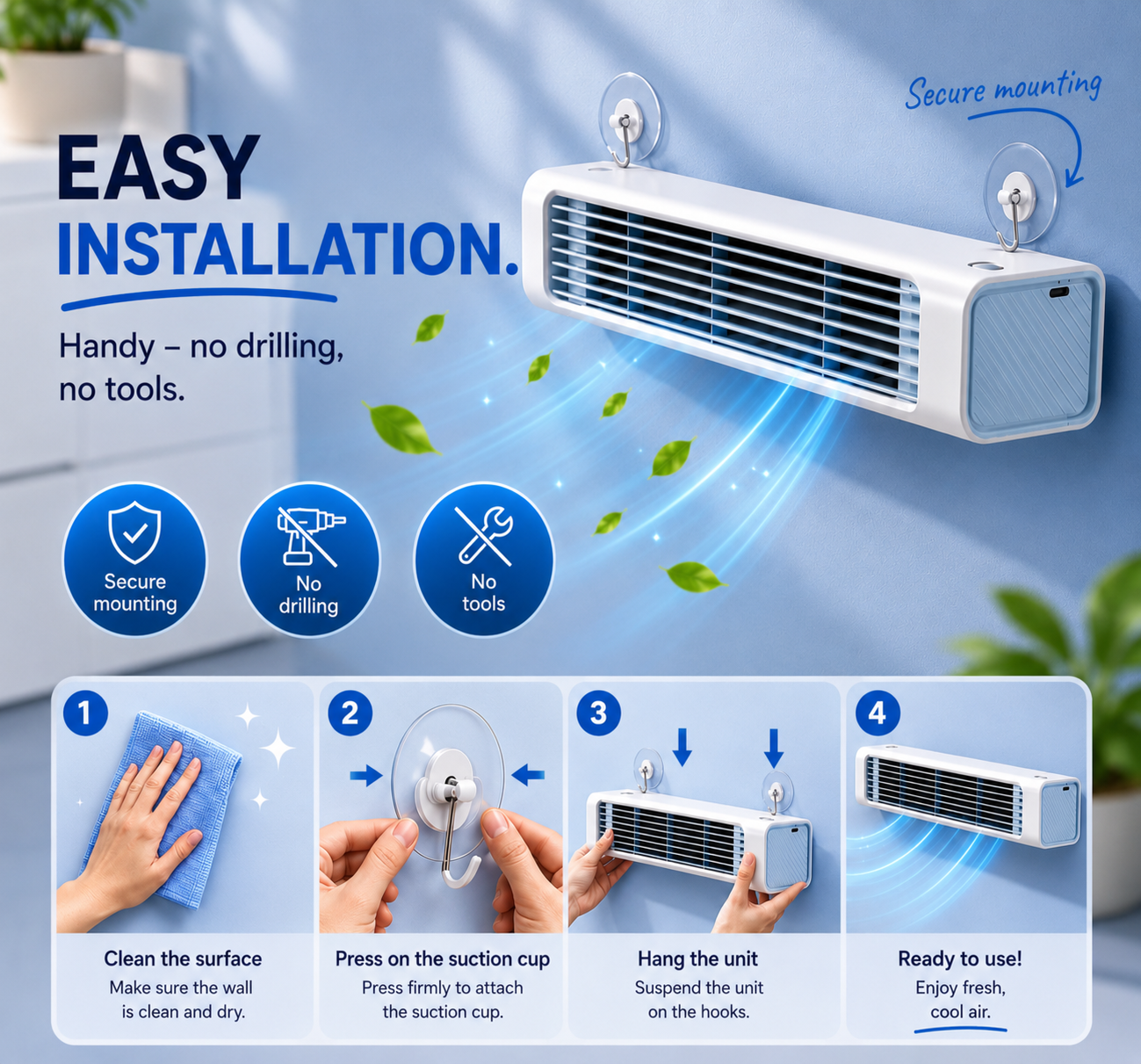 Air Conditioner Cooler – Instant & Silent Cool Air