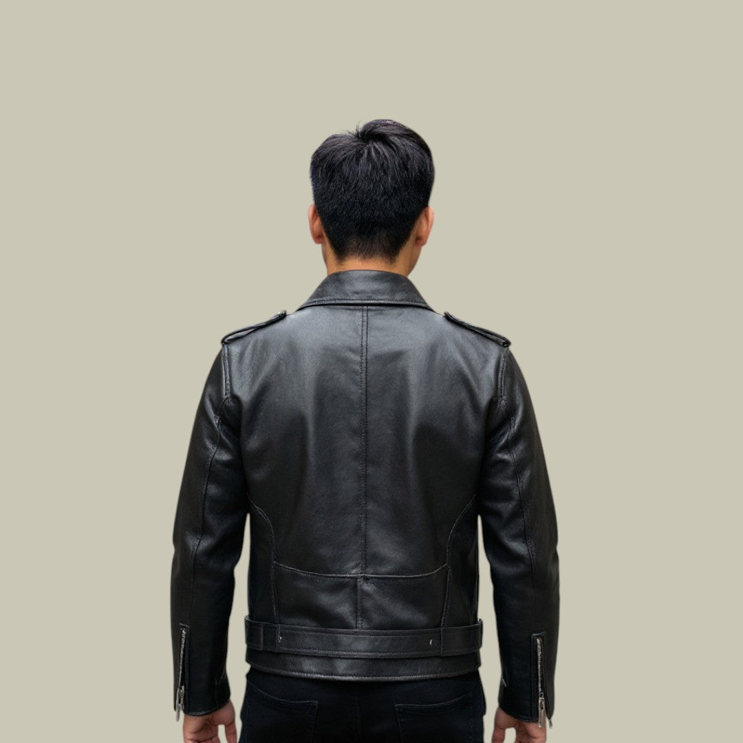 Mens Leather Jacket Short