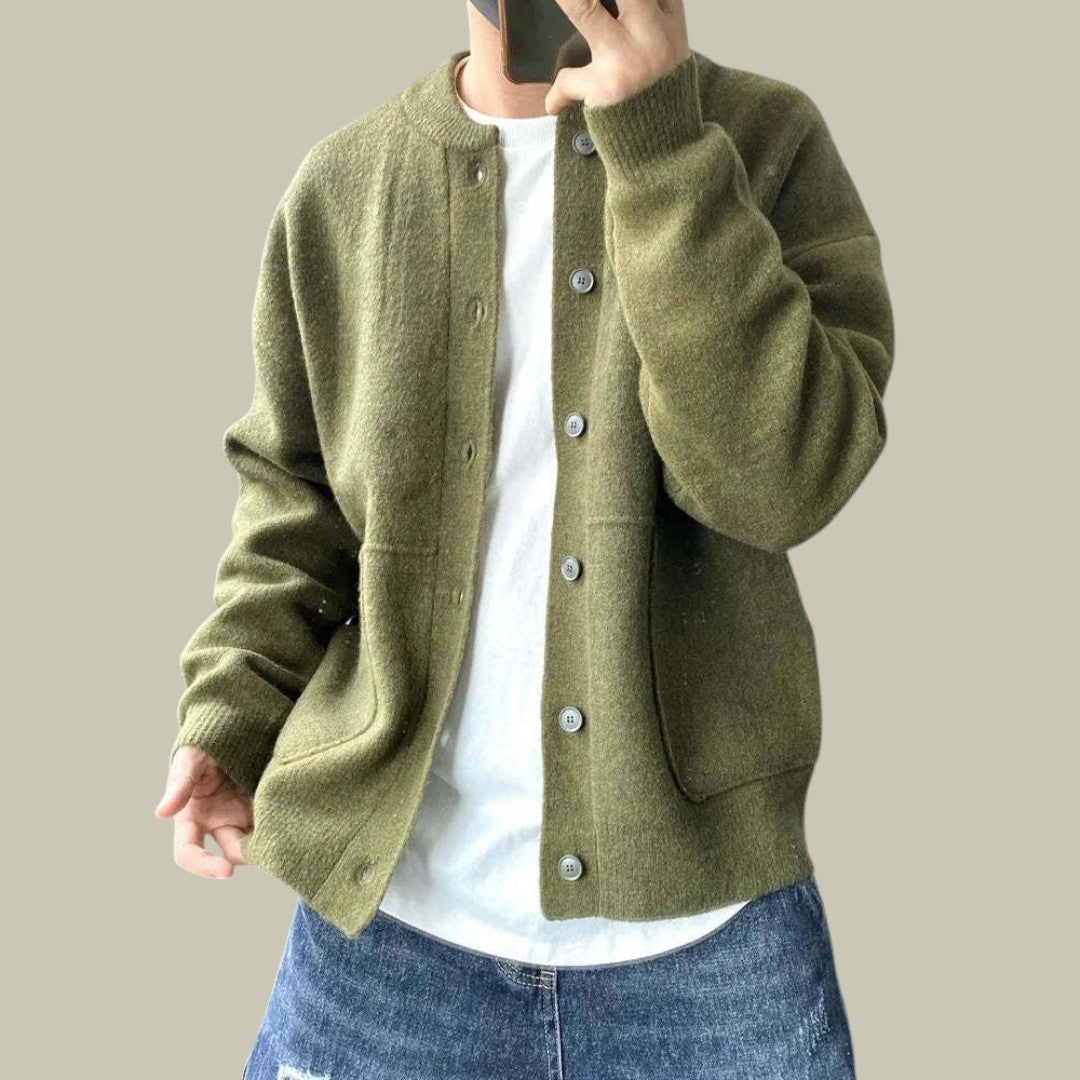 Mens Knitted Cardigan Autumn