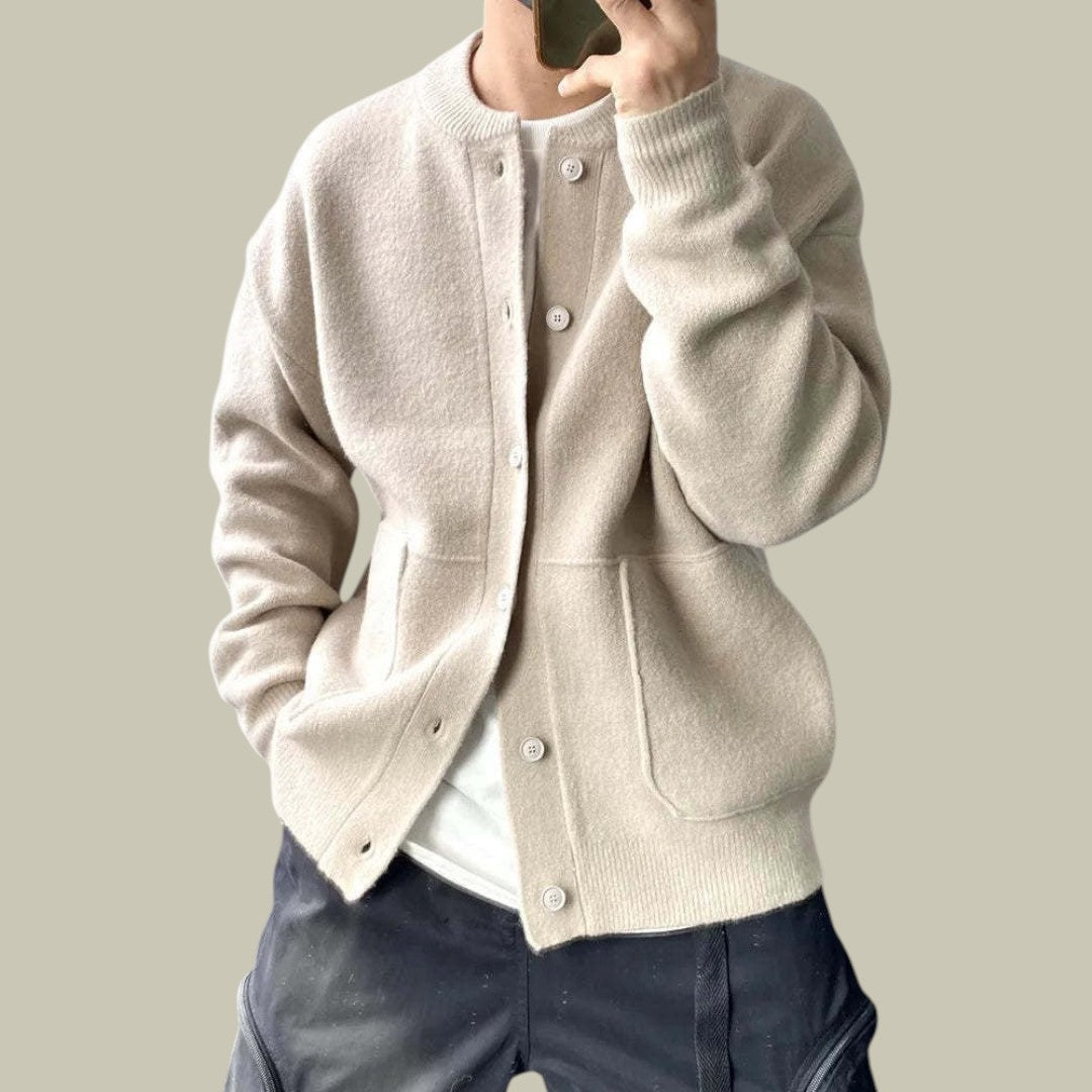 Mens Knitted Cardigan Autumn