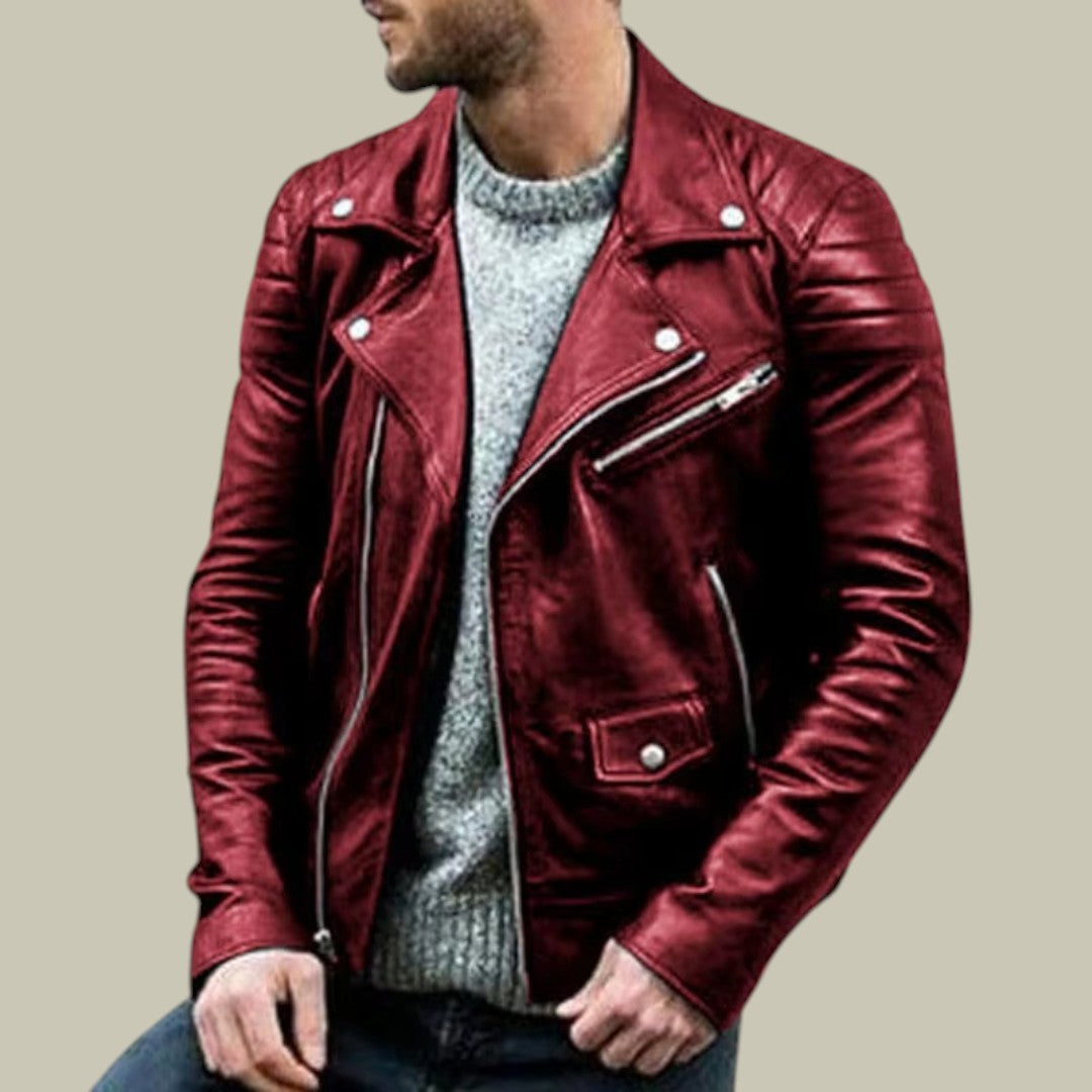 Mens Leather Autumn Jacket