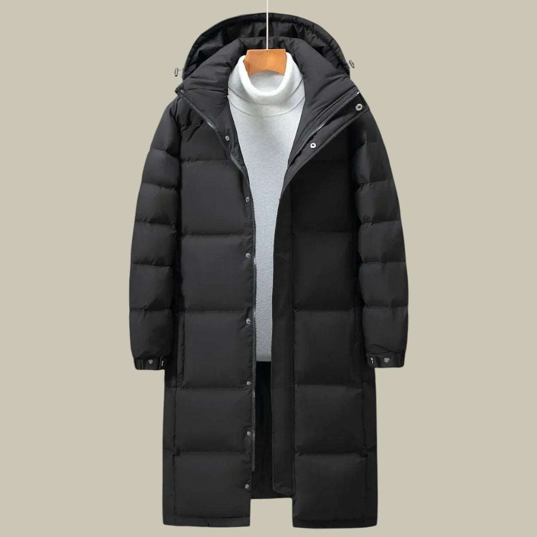 Mens Long Warm Puffer Jacket