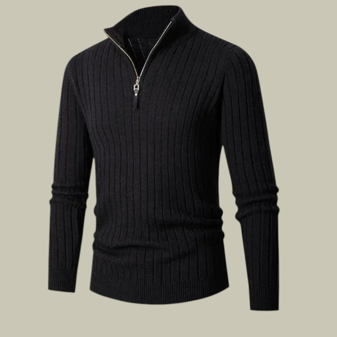 Mens Casual Half-Zip Sweater
