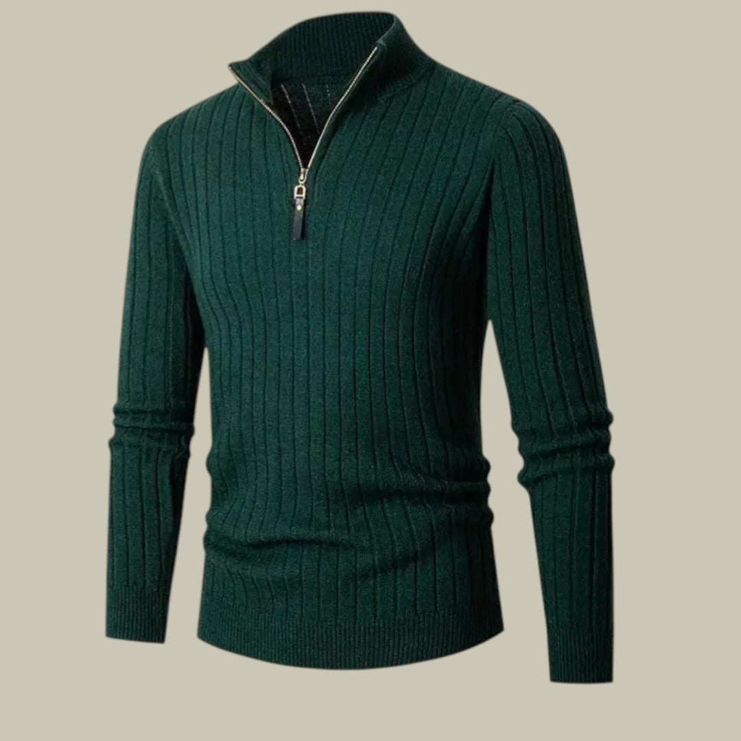 Mens Casual Half-Zip Sweater
