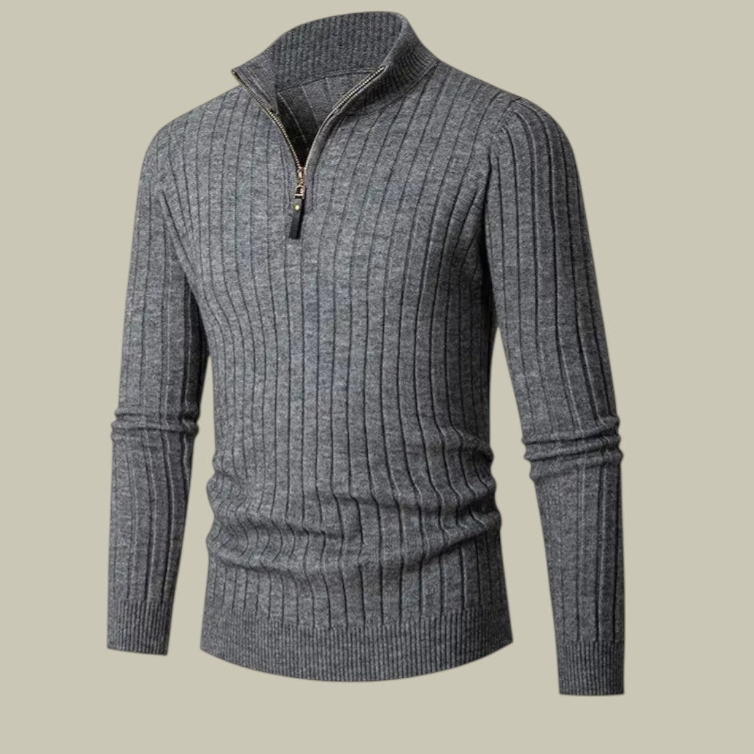 Mens Casual Half-Zip Sweater
