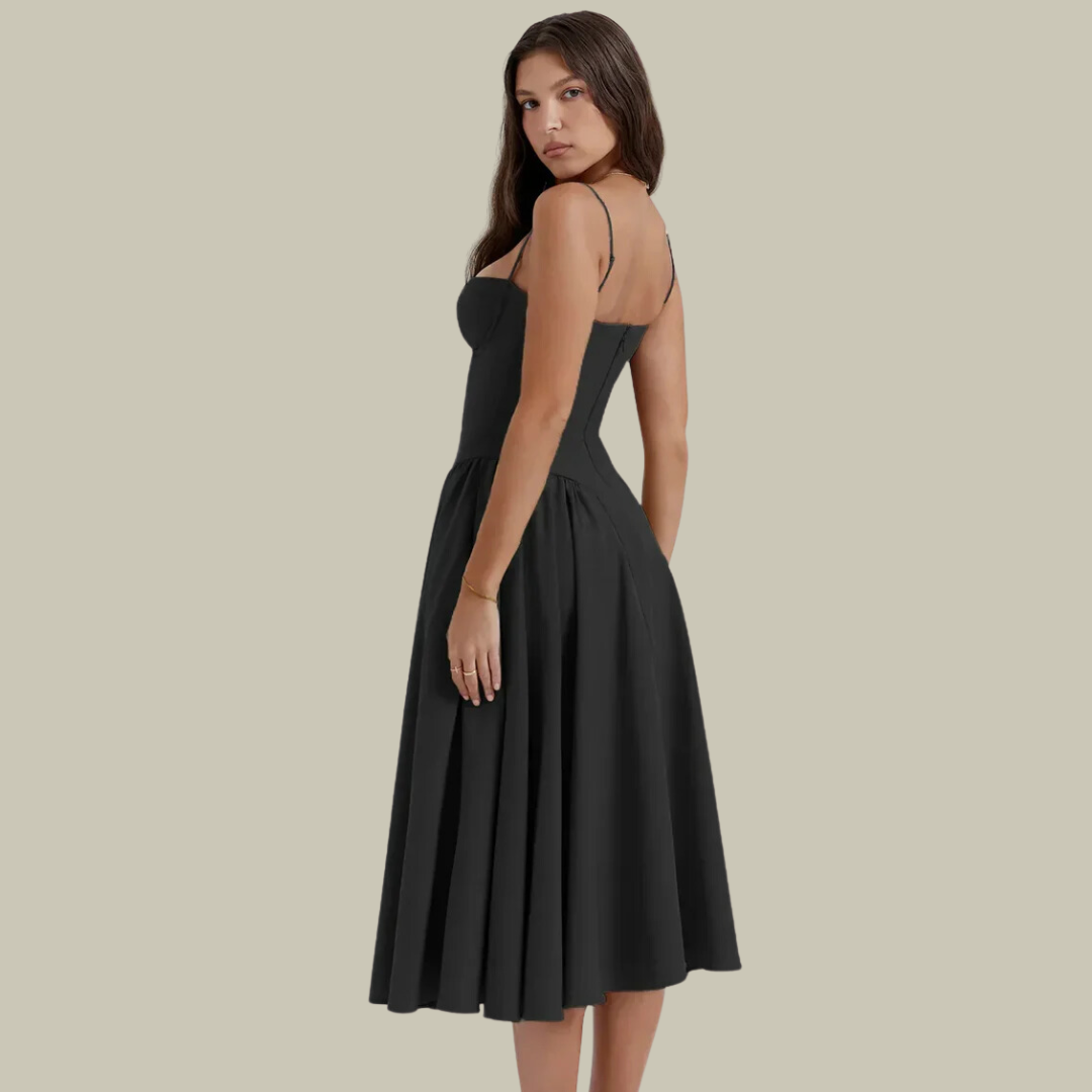 Womens Elegant Sleeveless Corset Dress